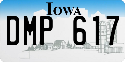 IA license plate DMP617