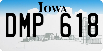 IA license plate DMP618