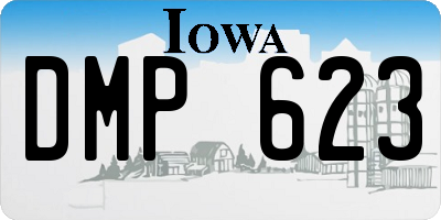 IA license plate DMP623