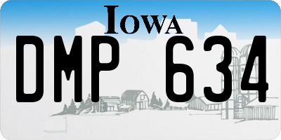 IA license plate DMP634