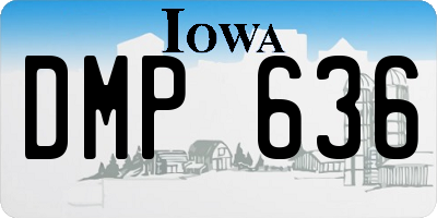 IA license plate DMP636