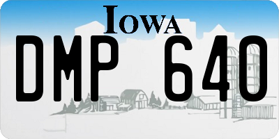 IA license plate DMP640