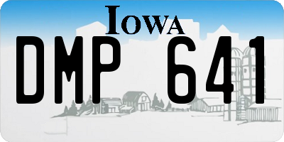 IA license plate DMP641