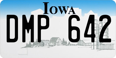 IA license plate DMP642