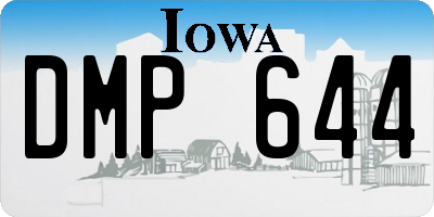 IA license plate DMP644