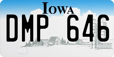 IA license plate DMP646