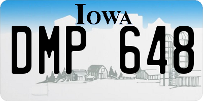 IA license plate DMP648