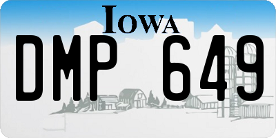IA license plate DMP649