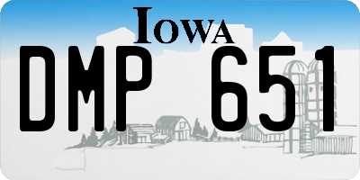 IA license plate DMP651