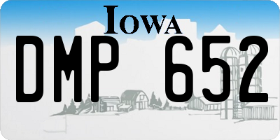 IA license plate DMP652