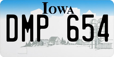 IA license plate DMP654