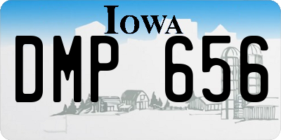 IA license plate DMP656