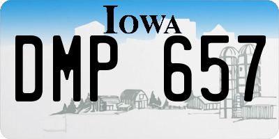 IA license plate DMP657