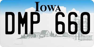 IA license plate DMP660