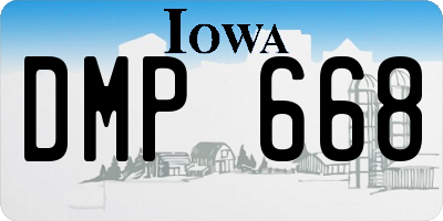 IA license plate DMP668