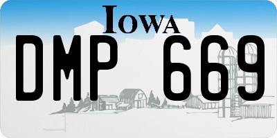 IA license plate DMP669