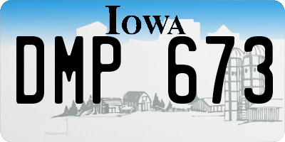 IA license plate DMP673