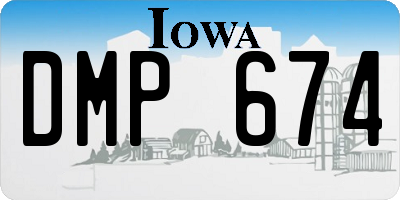 IA license plate DMP674