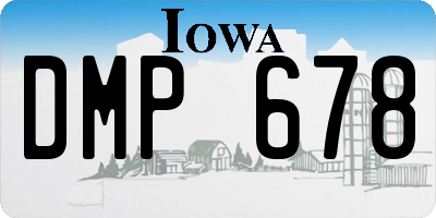 IA license plate DMP678