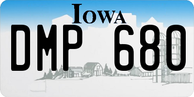 IA license plate DMP680