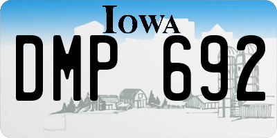 IA license plate DMP692