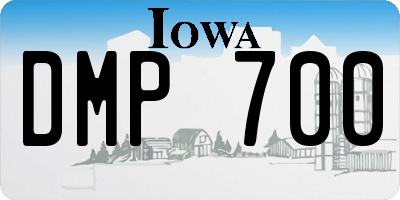 IA license plate DMP700