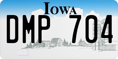 IA license plate DMP704