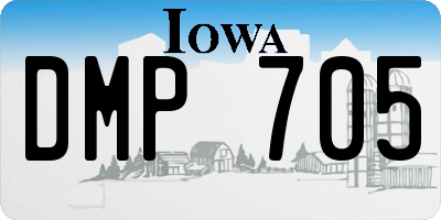 IA license plate DMP705