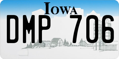 IA license plate DMP706