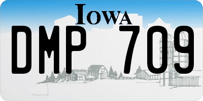 IA license plate DMP709