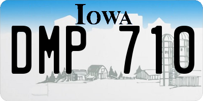 IA license plate DMP710