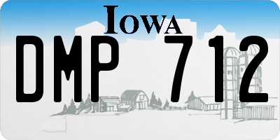 IA license plate DMP712