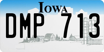 IA license plate DMP713