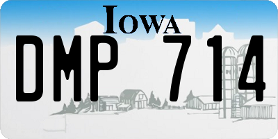 IA license plate DMP714