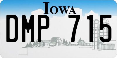 IA license plate DMP715