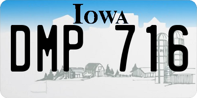 IA license plate DMP716