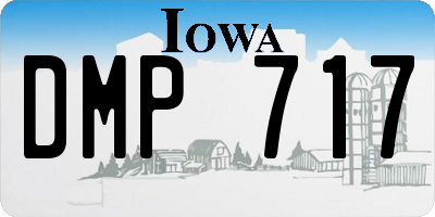 IA license plate DMP717