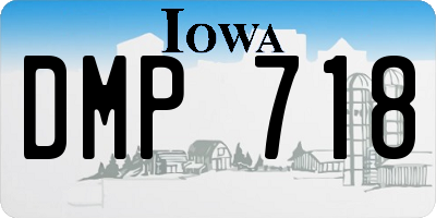IA license plate DMP718
