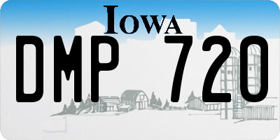 IA license plate DMP720