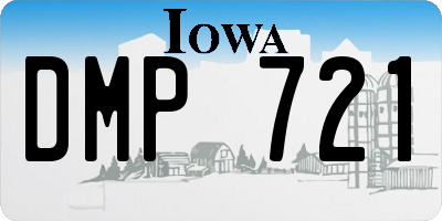 IA license plate DMP721