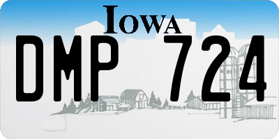 IA license plate DMP724
