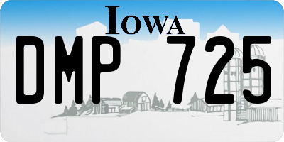 IA license plate DMP725