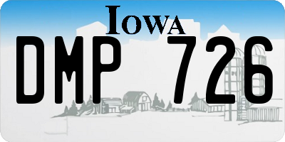 IA license plate DMP726