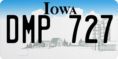 IA license plate DMP727