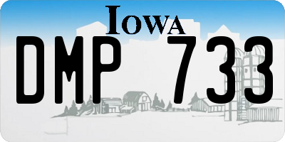 IA license plate DMP733