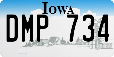 IA license plate DMP734