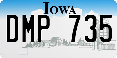 IA license plate DMP735