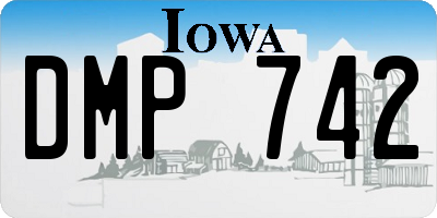 IA license plate DMP742