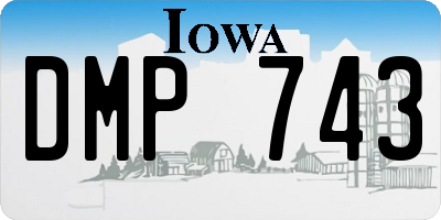 IA license plate DMP743