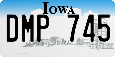 IA license plate DMP745